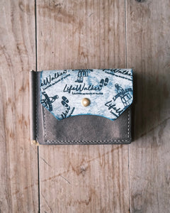 money clip wallet - White wave