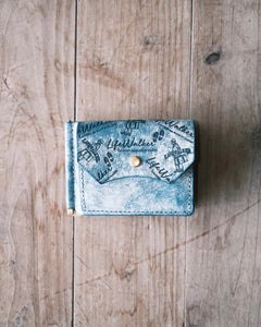 money clip wallet - White wave